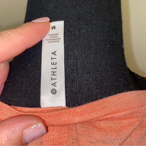 Athleta Peach-Pink Relaxed Short Sleeve Tee Small - Picture 4 of 7